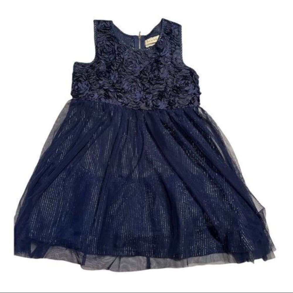 BTWEEN Soutache Metallic-Stripe Dress